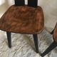 Set of 4 vintage brutalist chairs in beech 1960's