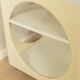 Characteristic serving trolley in cream white Space Age design