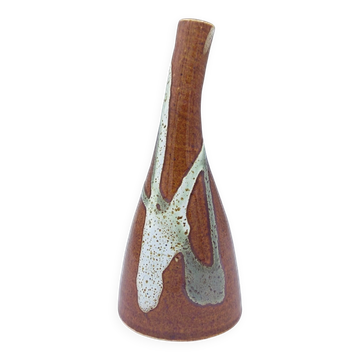 Single-flower vase in glazed stoneware from Nault pottery – Saint-Amand-en-Puisaye