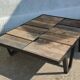 Table basse bois et métal de style industriel