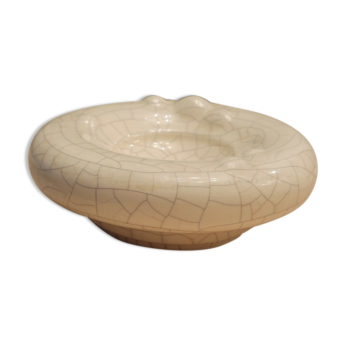Longwy empty pocket modern ceramic enamel cracked