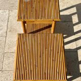 Pair of Bamboo Bedside Tables - Circa 1970