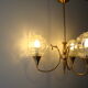 Lustre 3 branches vintage globes bullés