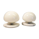 Pair of vintage mushroom lamps Optelma marble and opaline