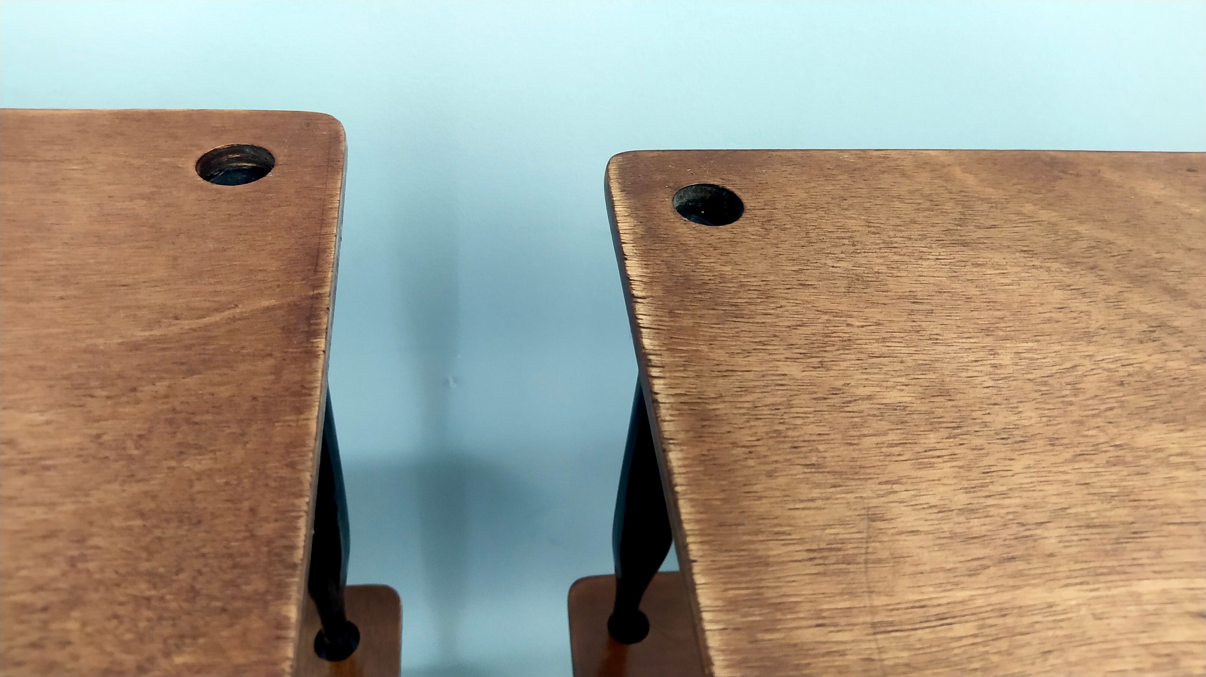 Vintage walnut coffee table model "t8" by Vico Magistretti for Azucena, Italy