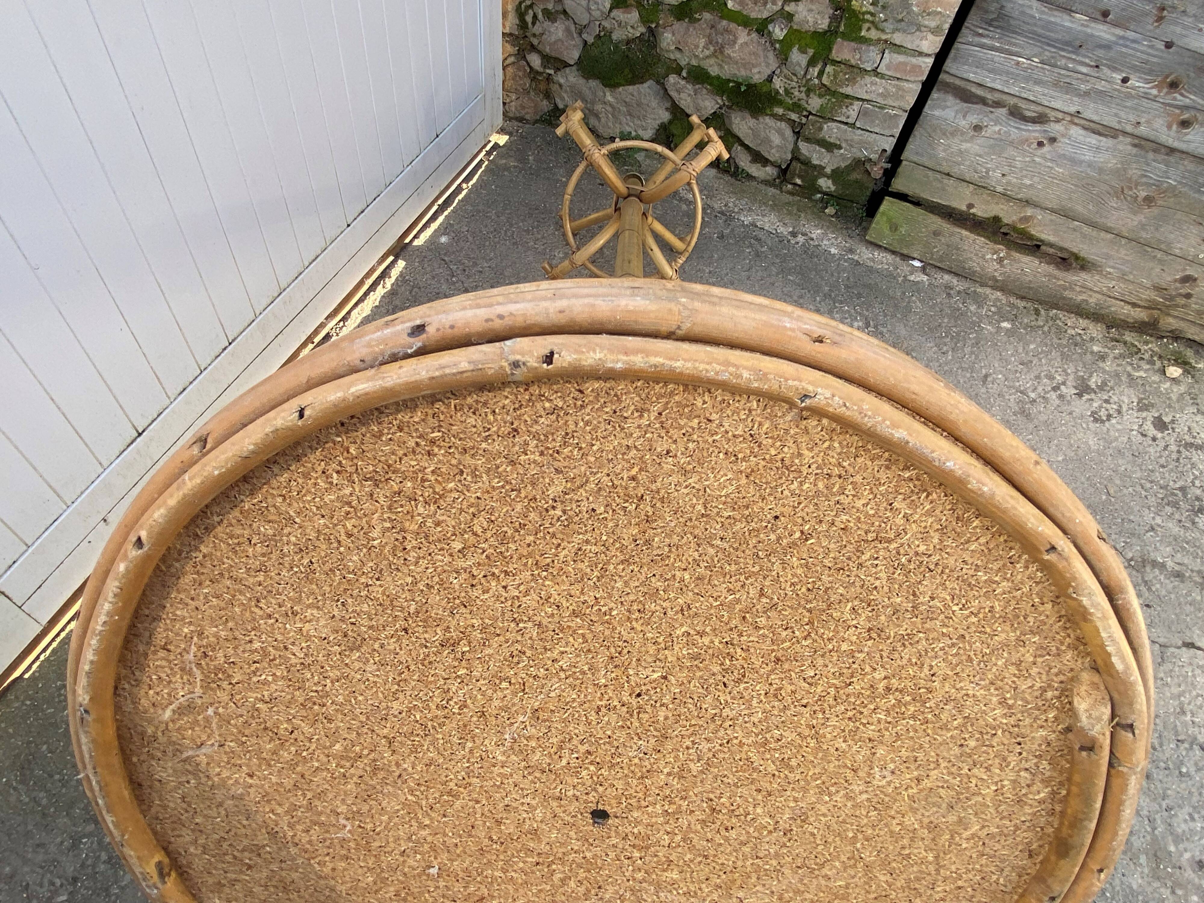 Vintage rattan parrot coat rack 1970