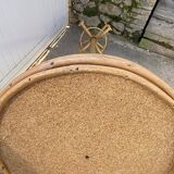 Porte manteau perroquet en rotin vintage 1970