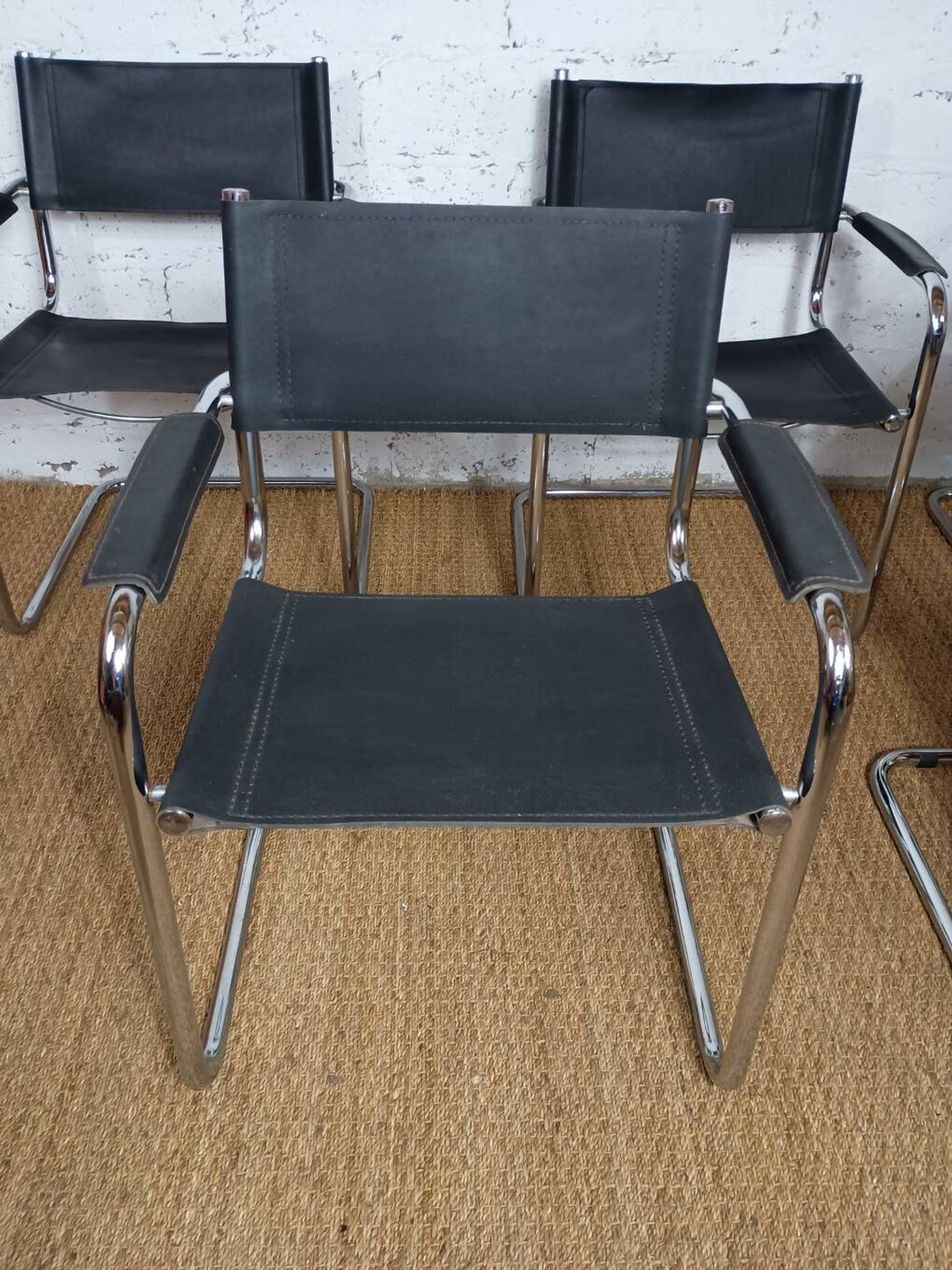 Ensemble de 5 fauteuils style B34 Marcel Breuer