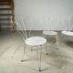 4 vintage wrought iron chairs