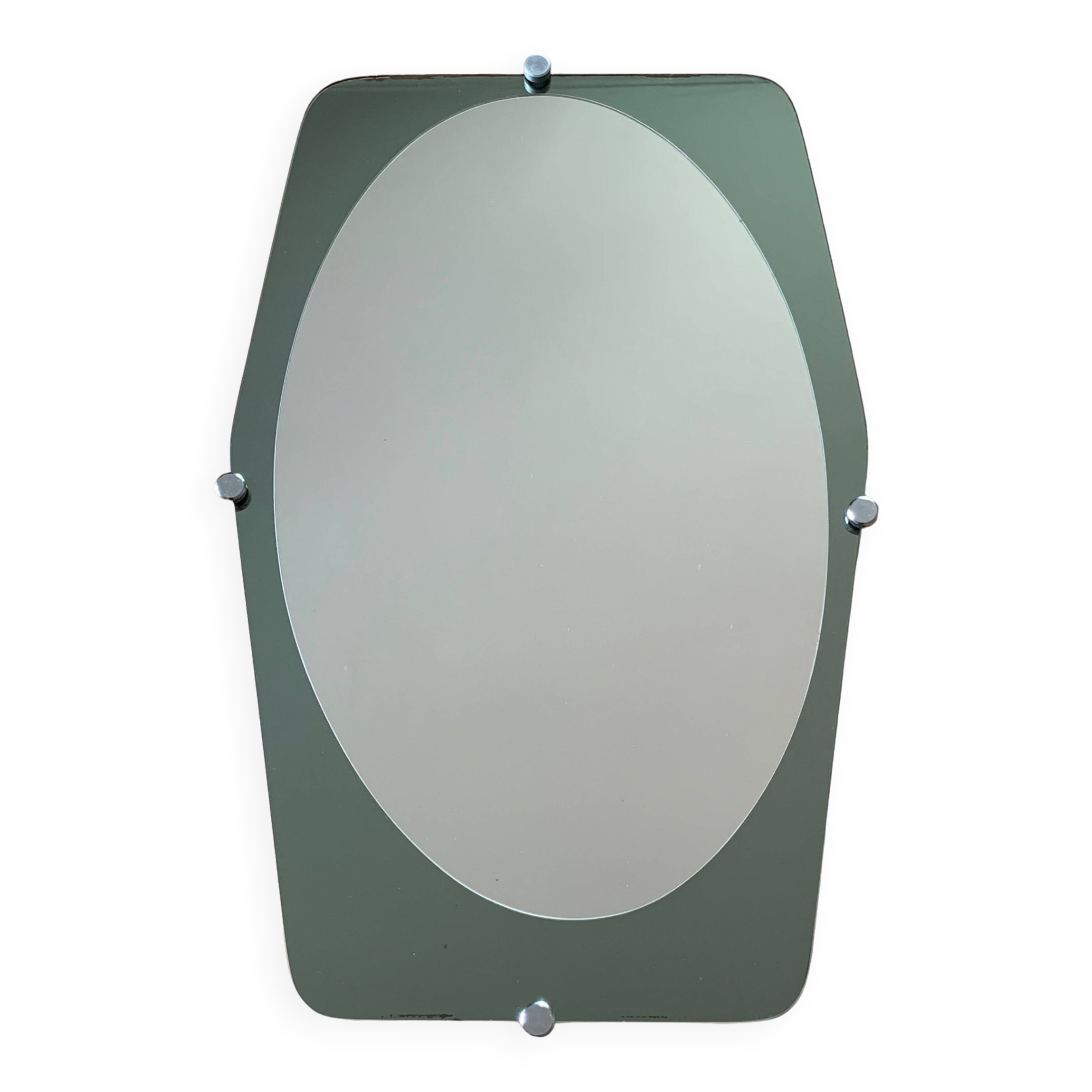 Double shade mirror 43x66 vintage 1970