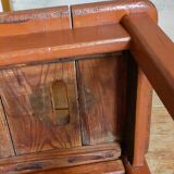 Workshop stool in old solid wood