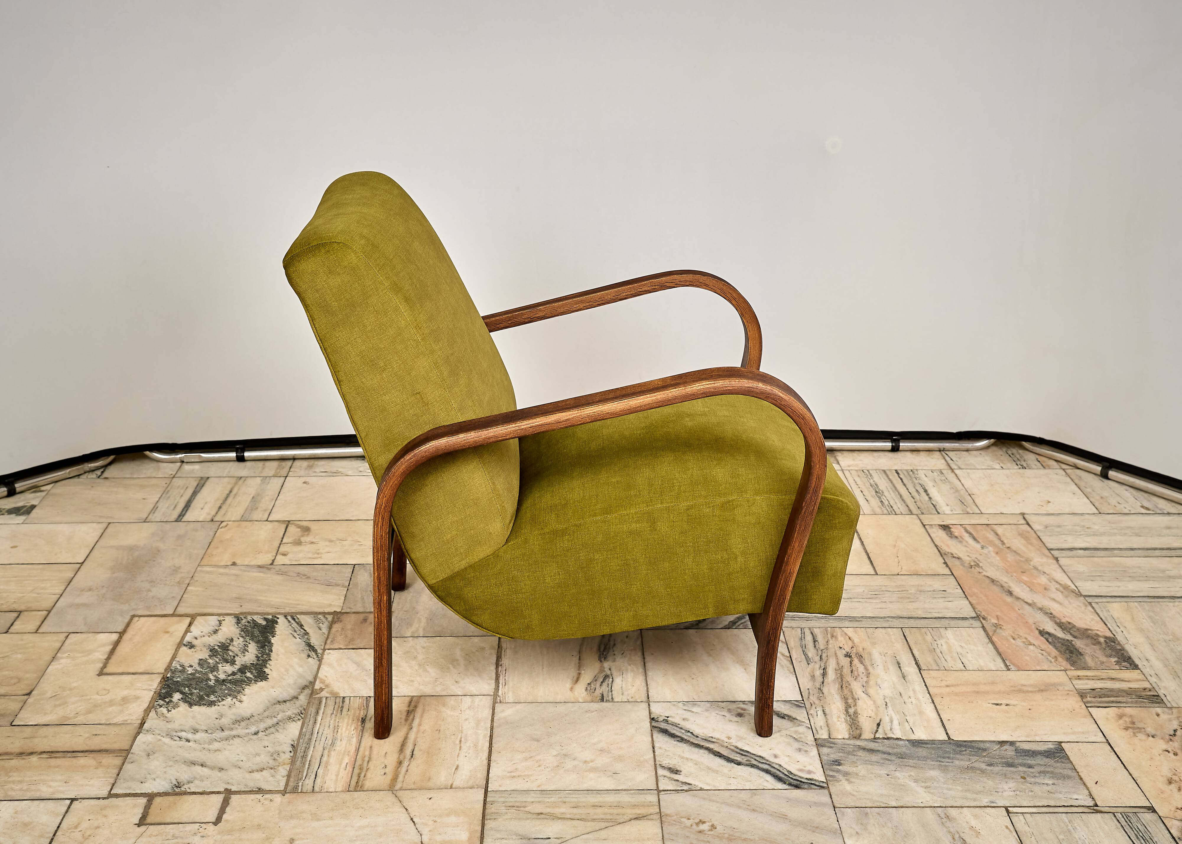 Armchair designed by K. Kozelka and A. Kropacek, Interier Praha, Czechoslov
