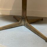 Vintage coffee table in travertine and brass