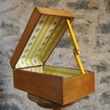 Vintage lined interior wooden long box