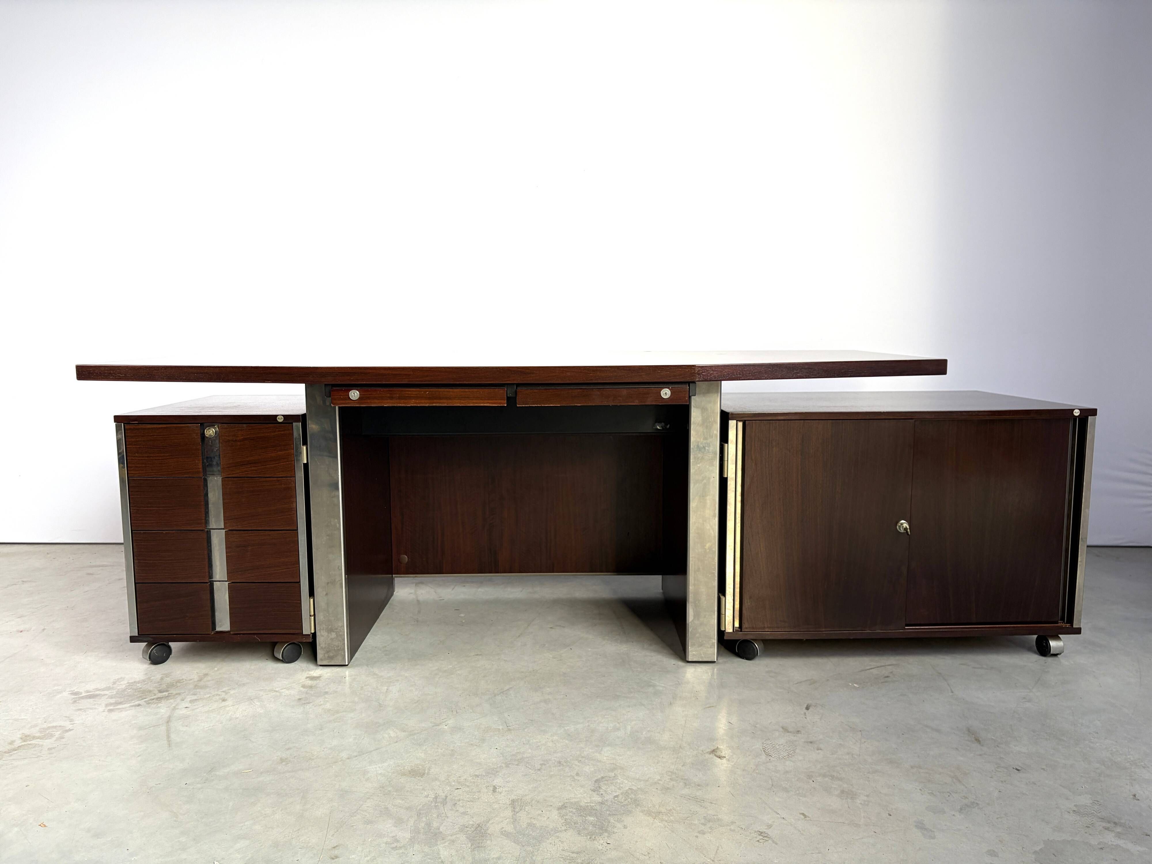 Vintage desk by Ennio Fazioli/Ico Parisi for Mim Italy, 1970s