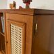 Vintage sideboard in oak compass feet and cannage