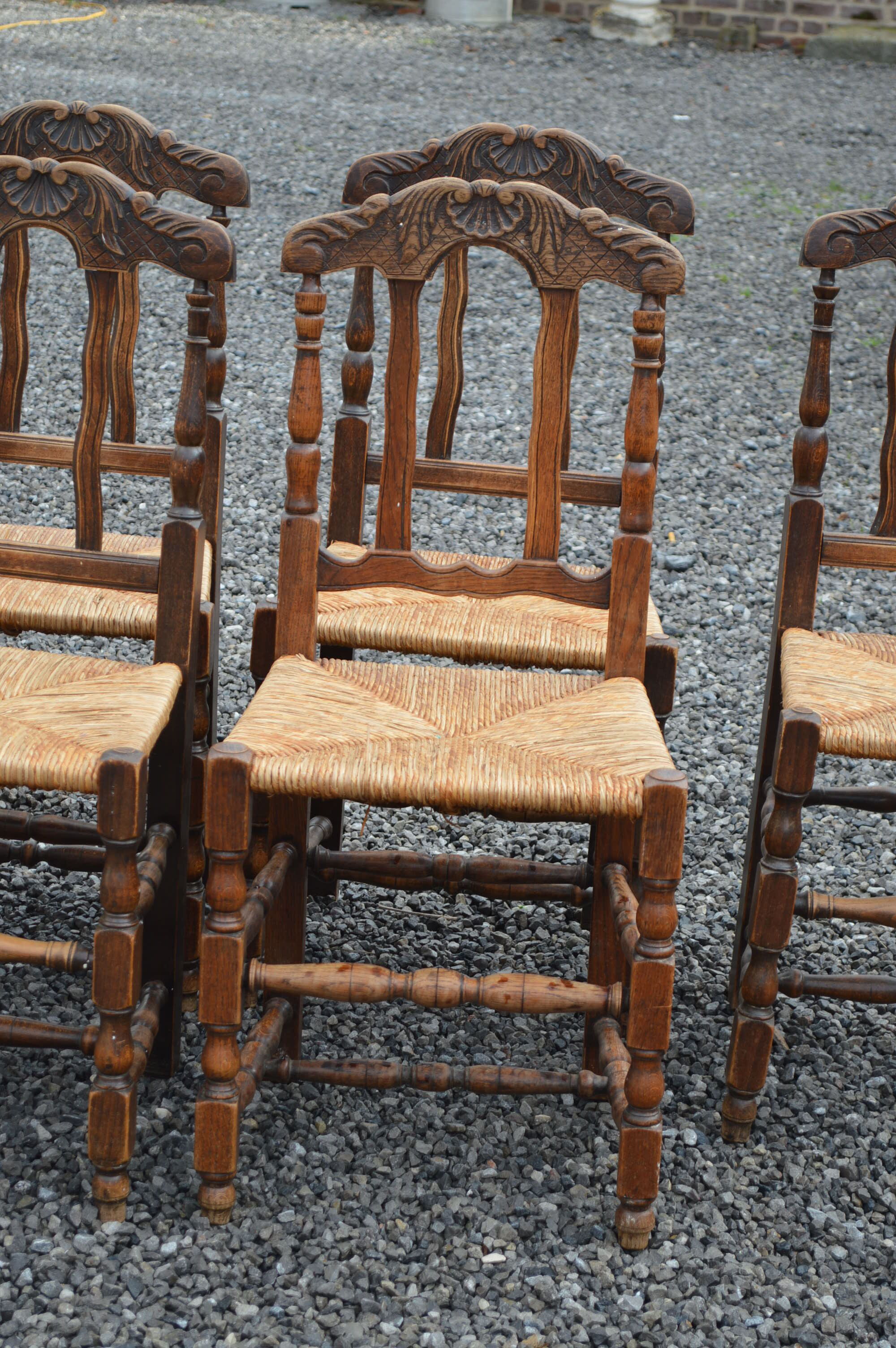 7 rustic chairs mulched oak suite