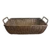 Vintage 1950s silver metal braided fruit basket