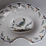 Nevers faience shaving dish - 18th century - Bird decoration