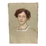 Portait femme, huile sur toile, 19ème siècle