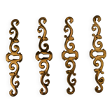 Entrée de clé en laiton, type vermicelle, laiton brillant