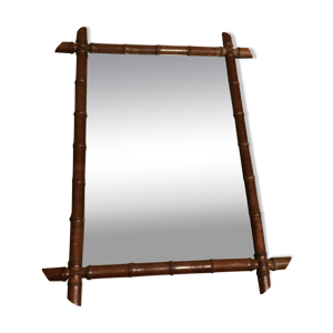 miroir bambou ancien