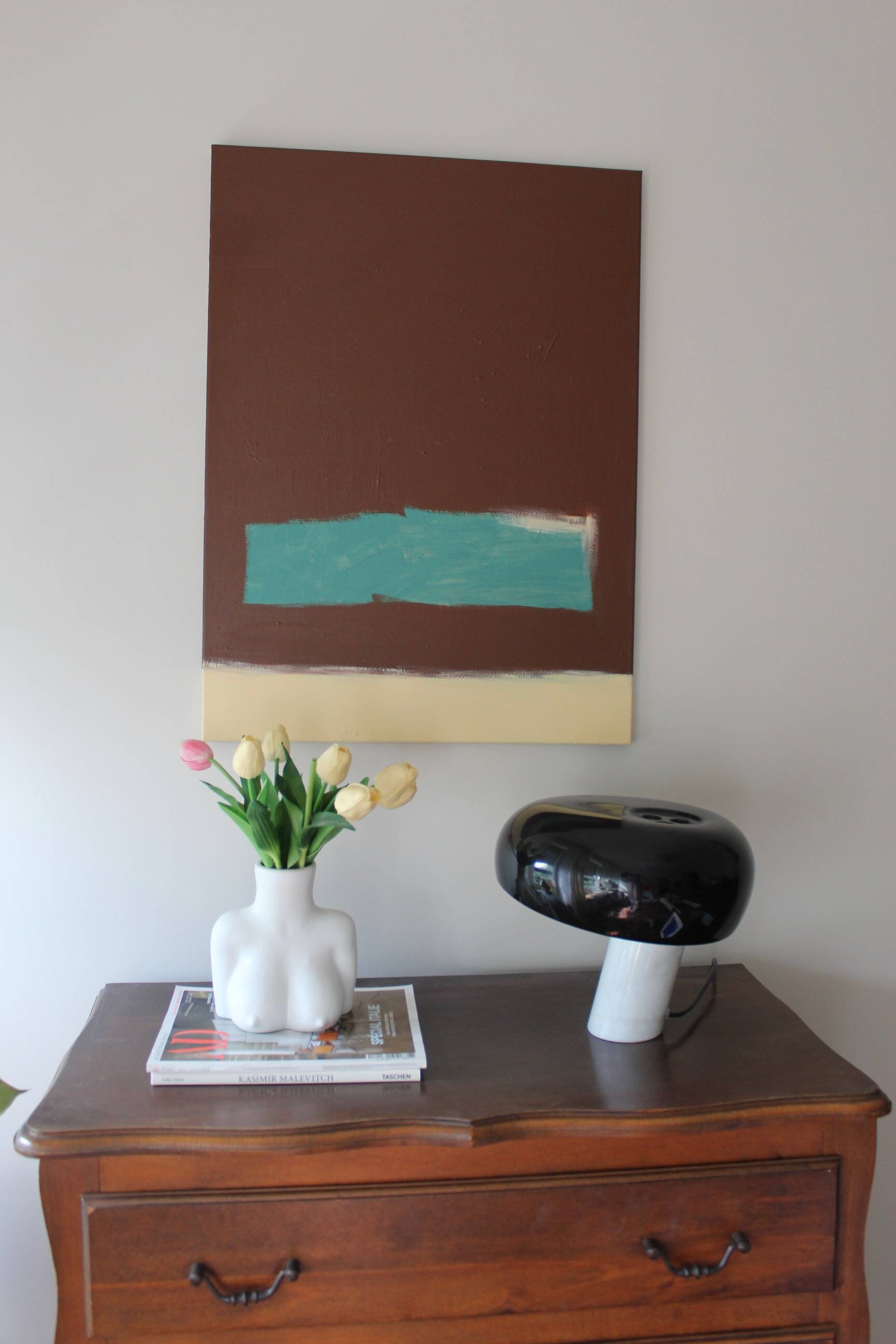 Minimalist abstract painting "garden thoughts"