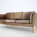 1960s Georg Thams Leather 3-Seather Sofa