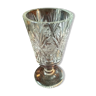 Crystal glass vase cut on foot