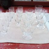 Set of 15 old glasses from the 40s