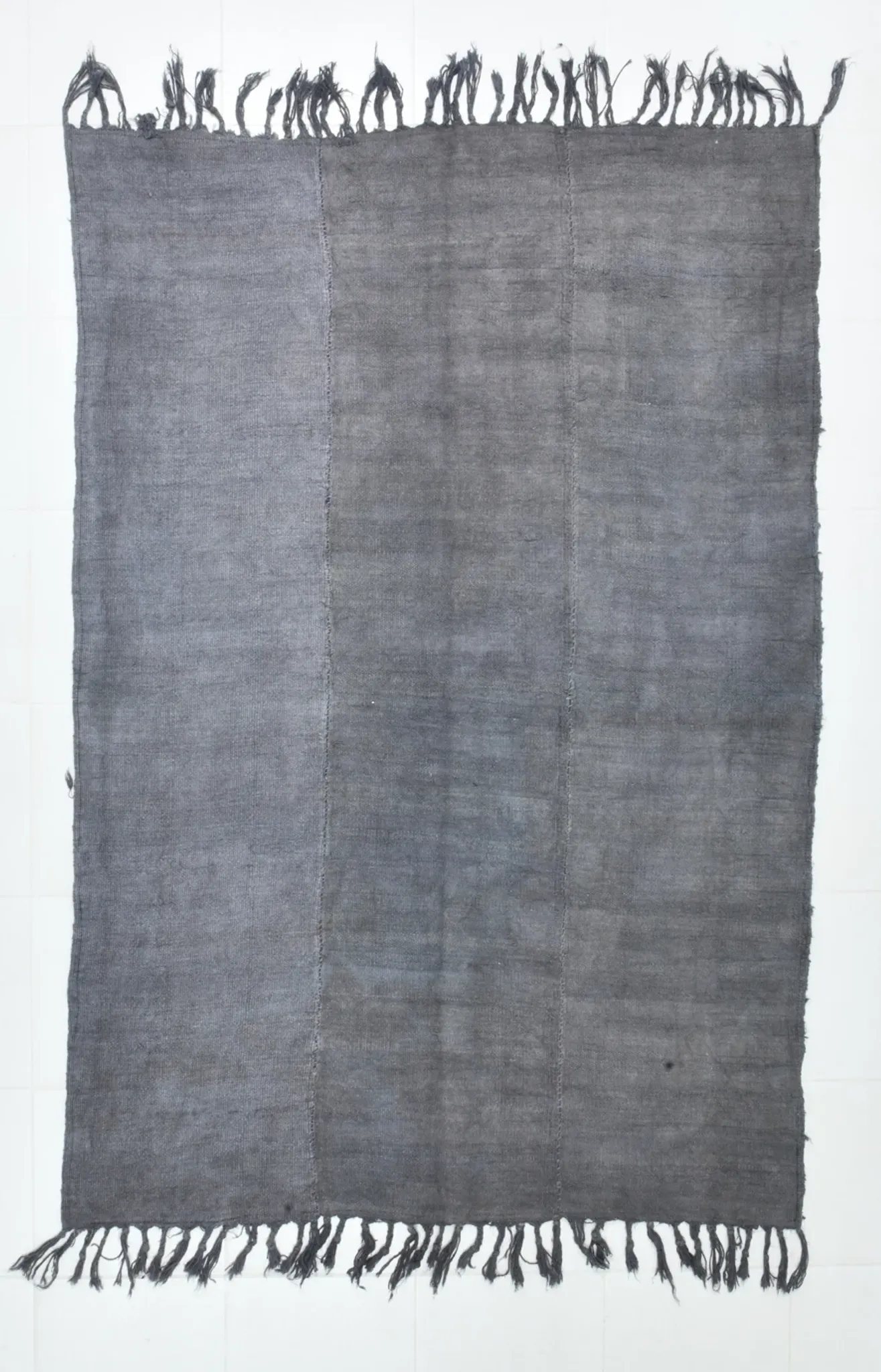 Vintage Gray Tones Kilim Rug, Handmade Mid Century Modern Carpet, 156x231Cm