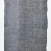 Vintage Gray Tones Kilim Rug, Handmade Mid Century Modern Carpet, 156x231Cm