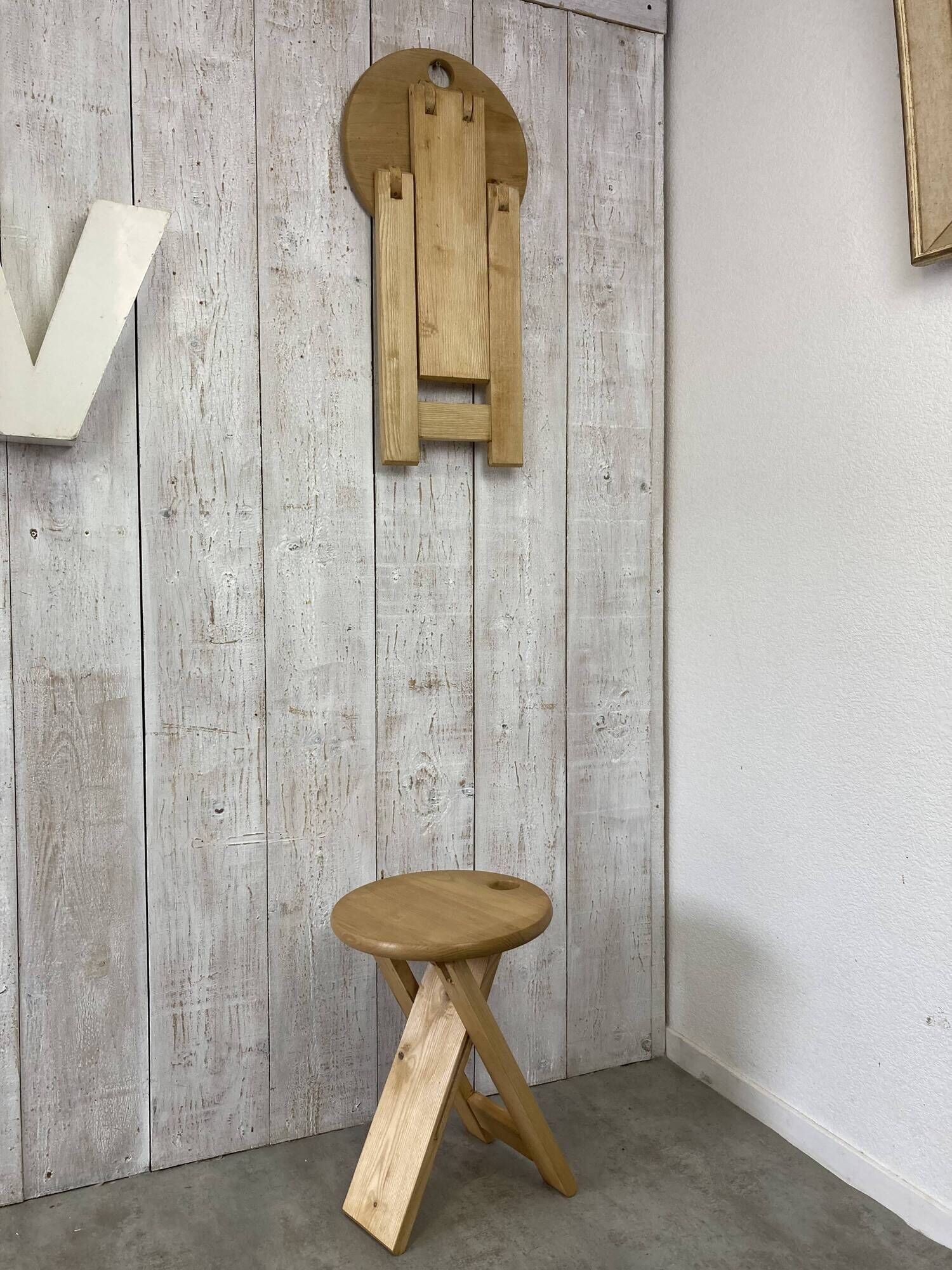 Paire de tabourets pliables