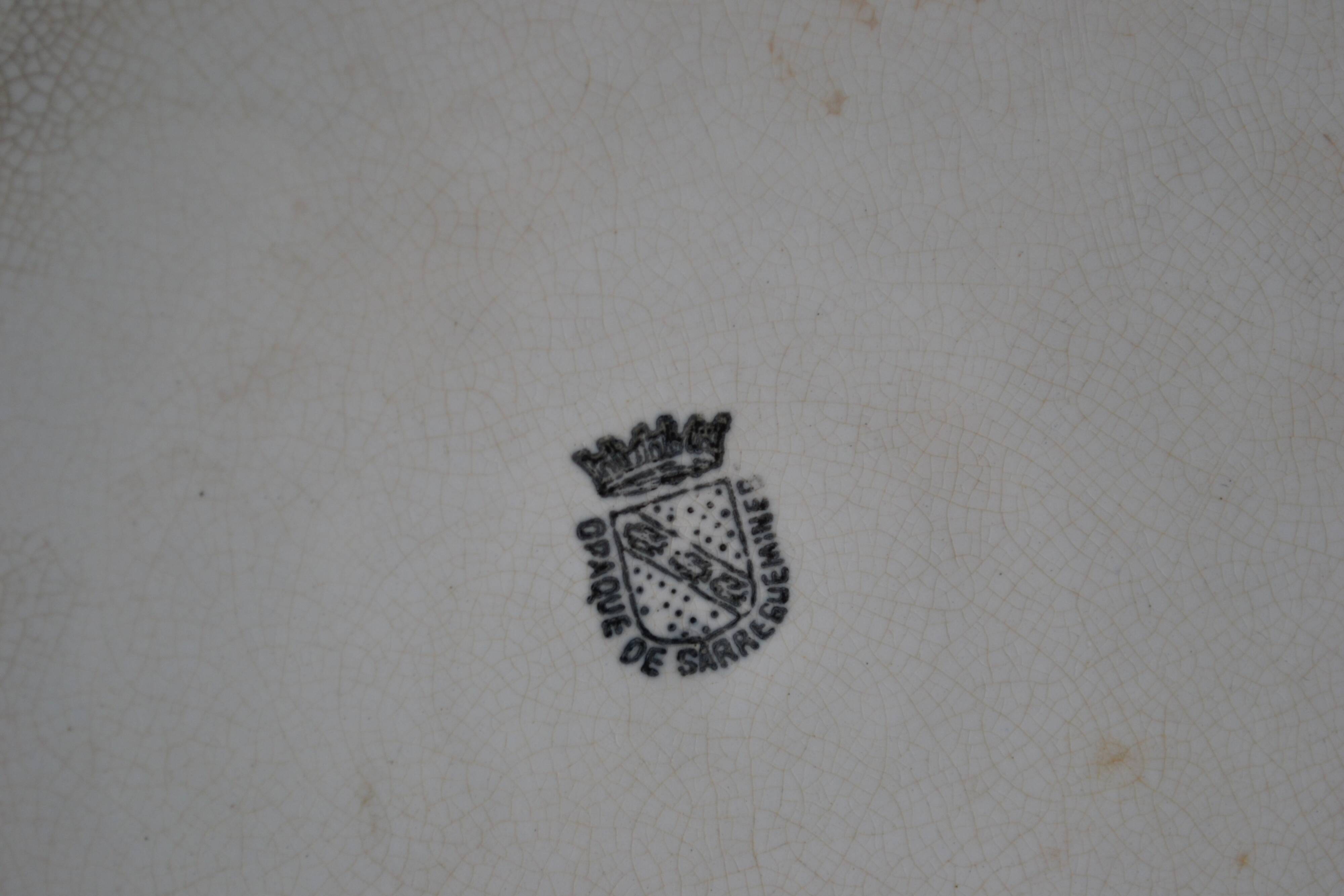 Very large old earthenware pot from Sarreguemines