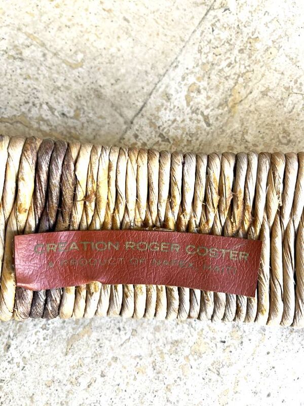 Tabouret haut rotin – création Roger Coster, 1970