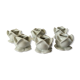 set of 6 pink candle holders in white porcelain