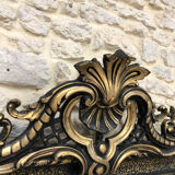 Old mirror 153.5x98.5cm Napoleon III late 19th century, beveled and stitched ice.