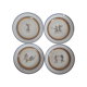 Set of 4 dishes, Gio Ponti, Richard Ginori, sport series