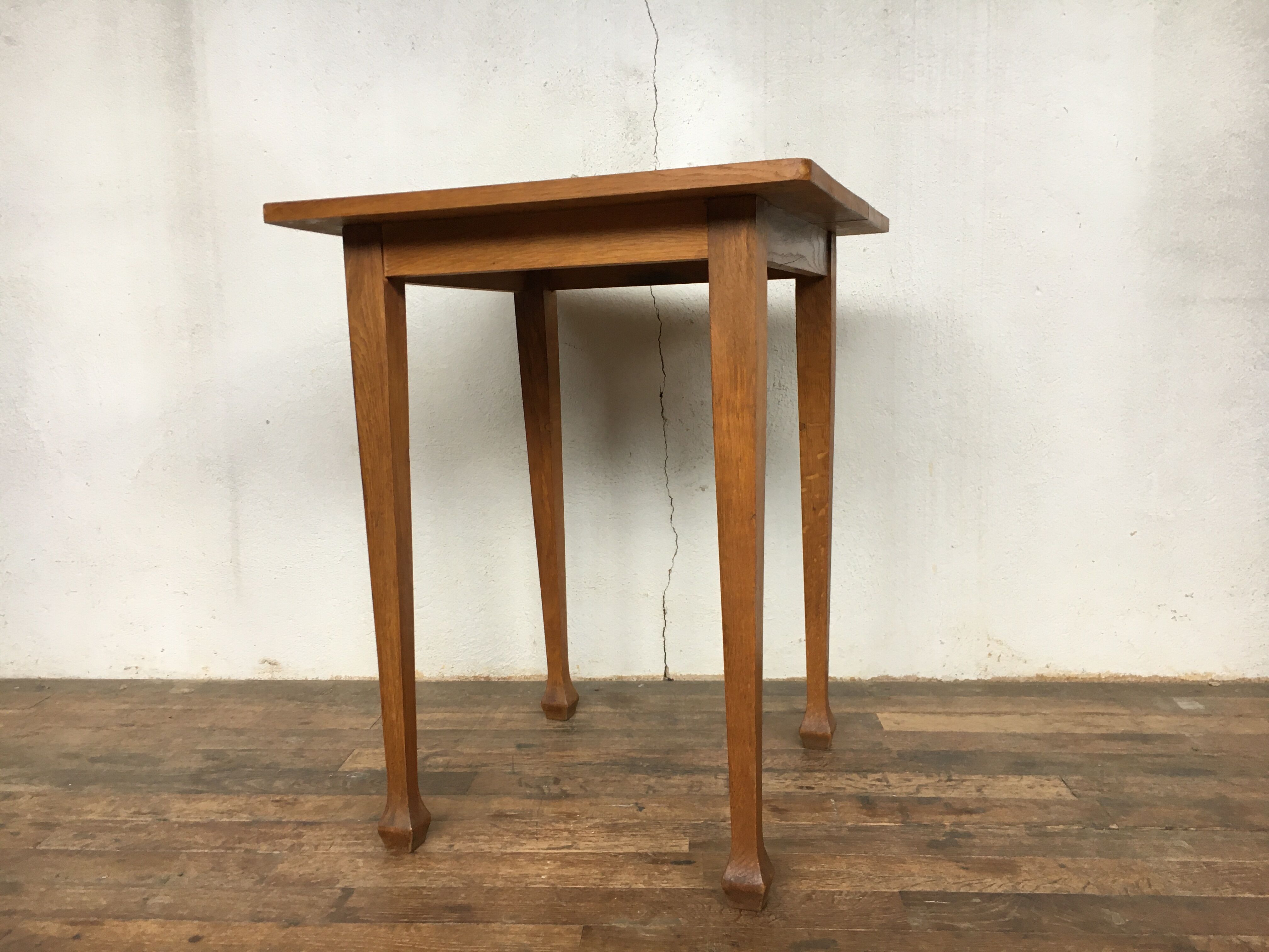 Table square vintage feet trumpet beech tray solid beech