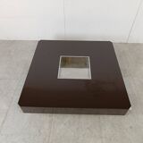 Square Alveo coffee table by Willy Rizzo, 1970s
