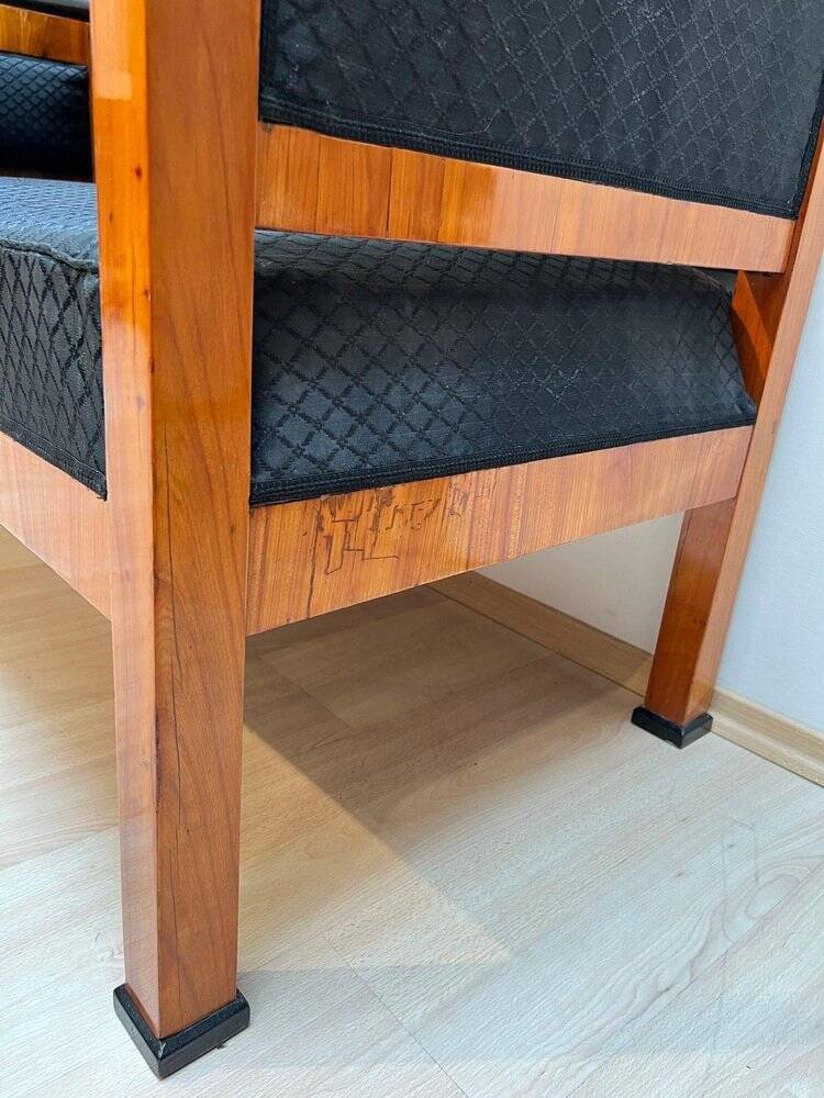 Biedermeier Sofa in Cherry Veneer and Horsehair, South Germany, 1830s