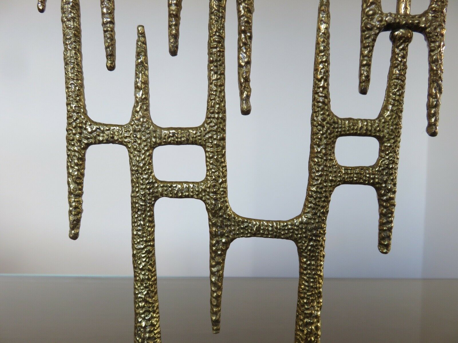 Brutal brass candlestick 9 70s candles