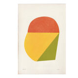 Series of 4 collages on old paper signed Eawy