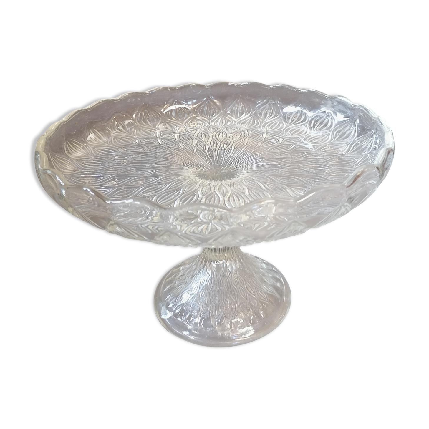 Compotier en verre vintage