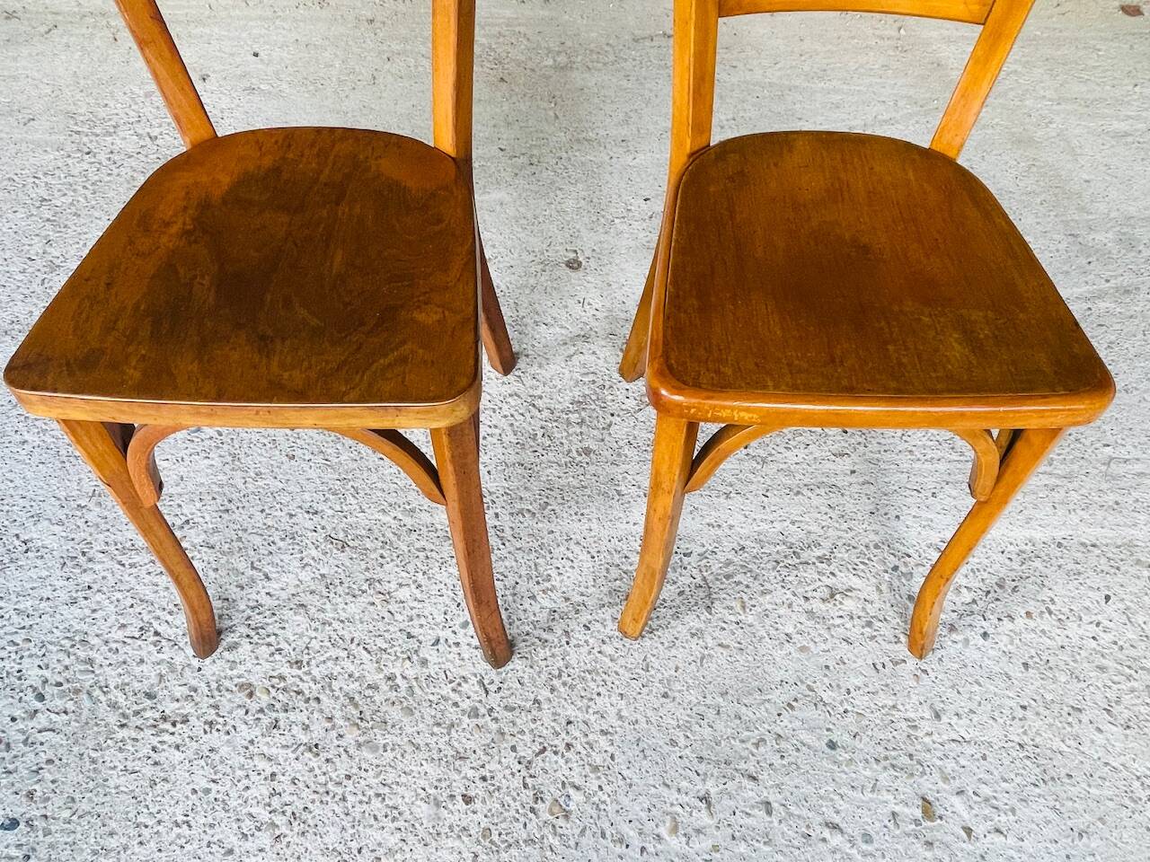 Pair of Baumann bistro chairs, circa 1950's