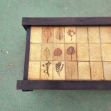 Herbarium pattern ceramic coffee table