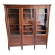 Display cabinet library 3 doors Louis XVI style in wood
