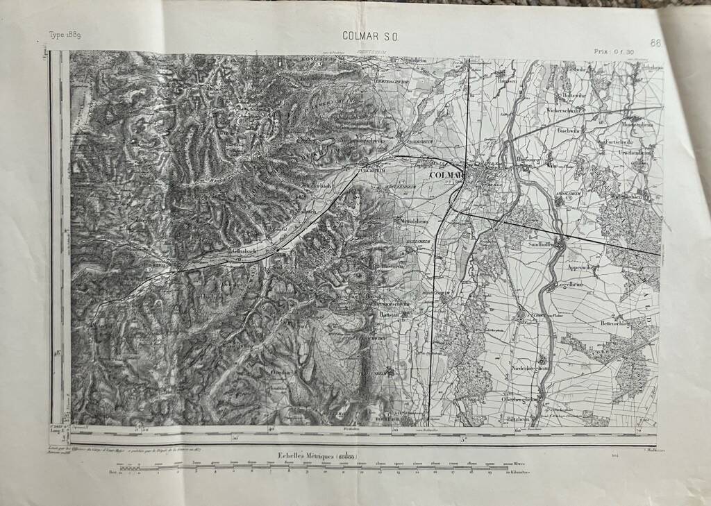 Map "Colmar S.O." - Type 1889