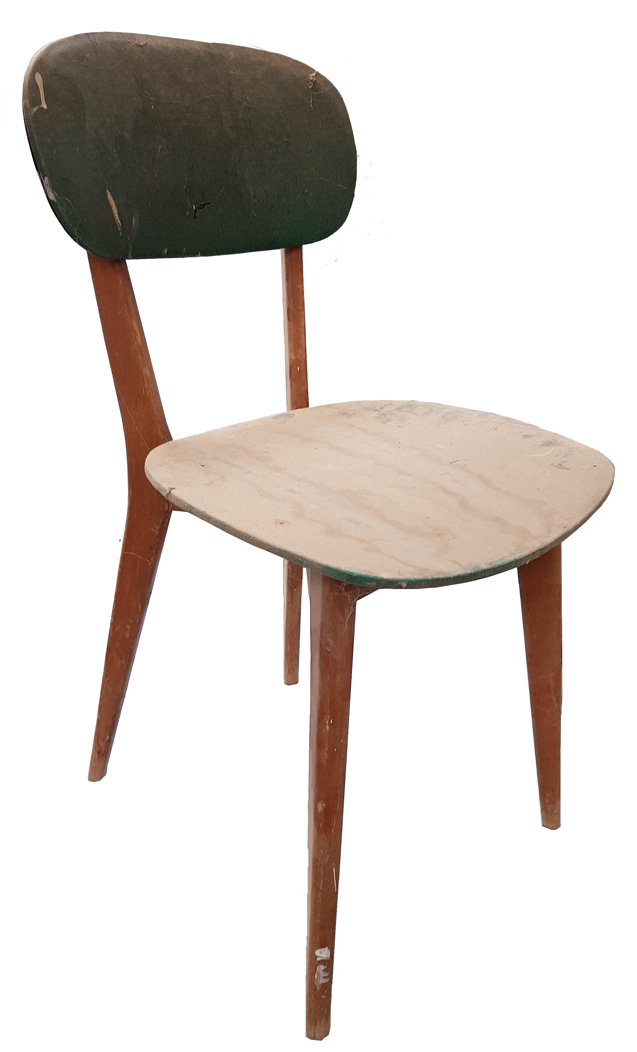 Vintage 1950s bistro chair revisited Petit Pan fabric