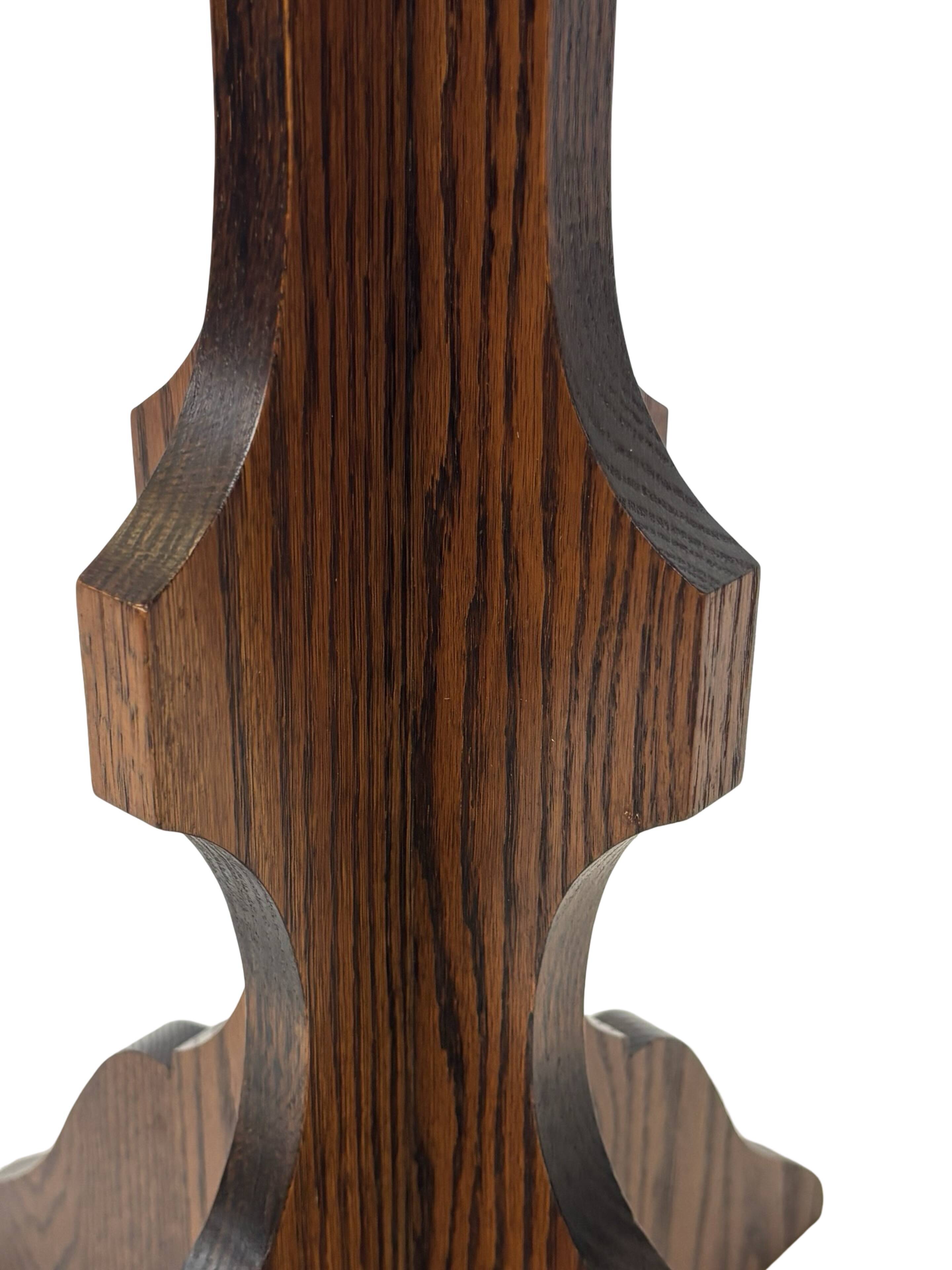 Vintage Plant Stand Side Table Oak Design minimalist